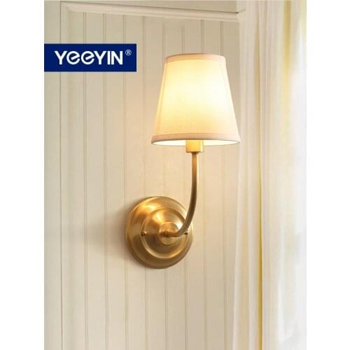 YEEYIN Wall Lights Led Full Copper Modern Bedside Wall Lights For Home Dormitorio Living Room Decoration Luxury Wandlamp 220V