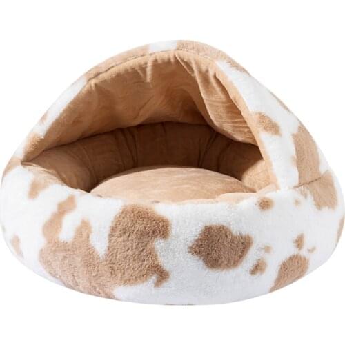 Comfortable Nest Donut Cuddler Self Warming Sleeping Bed for Cats Puppy Ultra Soft Plush Cat Tent Cave Bed Pet Dog Beds Cushion
