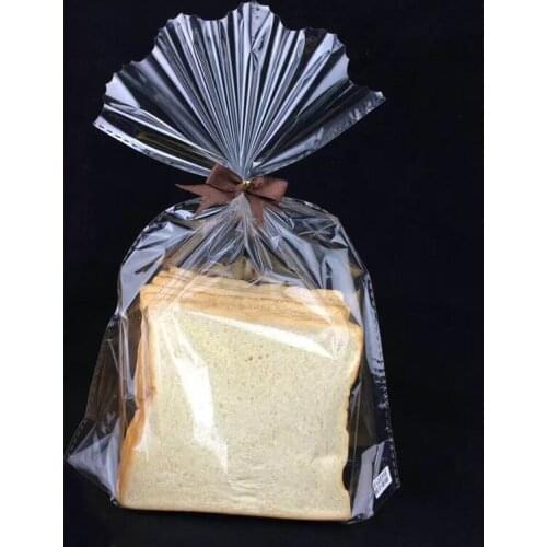 Packing Bag Doggy Bag Paper Bread Bag Nontoxic Packing Transparent Package Toast PP Window-Open Bakery Oil-Absorbing Bag 50pcs