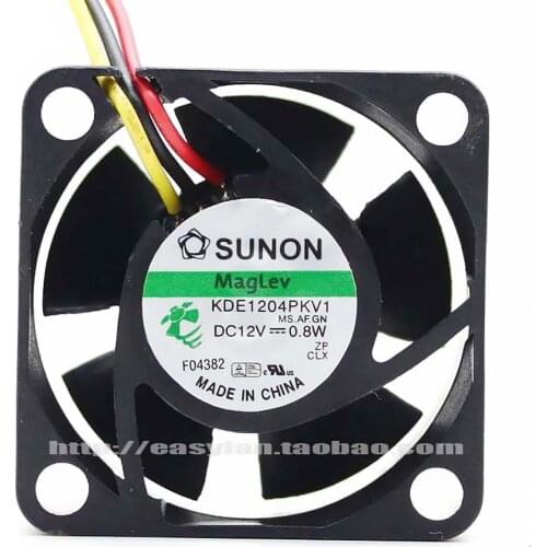 2 pcs SUNON KDE1204PKV1 MS.A.GN 40x40x20mm 40mm 4cm DC12V 0.8W Server Cooling Fan Server Square Fan 3-wire