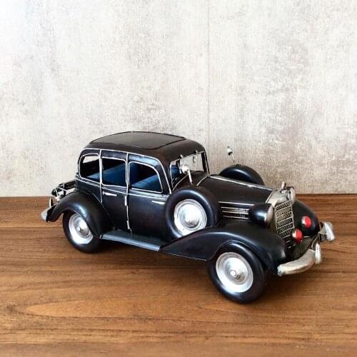Oldcar Vintage Car Ironwork Model Tin Retro Crafts Handmade Collection Handicraft Decorations Gifts Retro Nostalgic