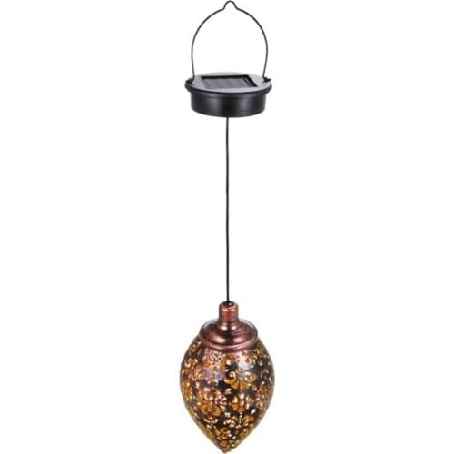 Waterproof Solar Garden Light Solar Powered Lamp Hanging LED Ceiling Light Solar Light Decorative Lighting Lantern Yard Pathway