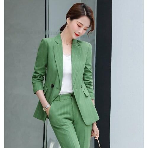 Ladies Office OL Styles Pantsuits Blazers Set with Pants and Jackets Coat for Women Formal Professional Female Clothing Set