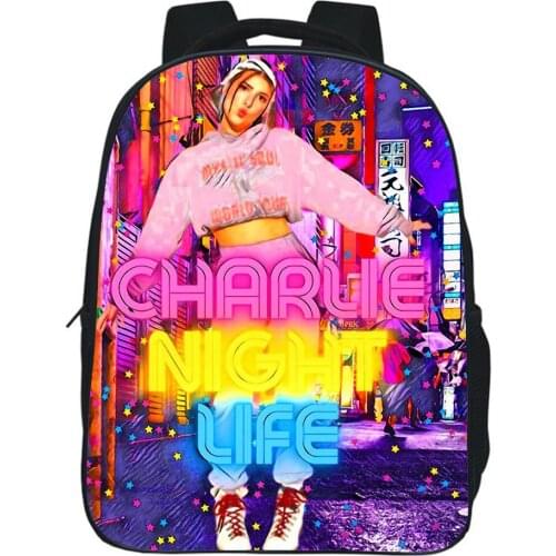 Women Charli Damelio Backpack New Ice Coffee Splatter Bags For Boy Girl Bag Funny Cartoon Mochila Men Travel School Bag Rucksack
