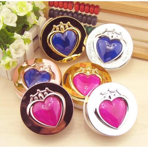 5pcs new High quality Elegant portable Gold Sliver Rose Gold Love pattern contact lens case fashion Heart shaped companion box