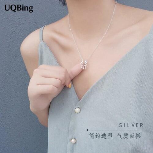 925 Sterling Silver Longevity Lock Pendants&Necklaces Pure Sterling Silver 925 Chain Necklace Jewelry Collar Colar de Plata