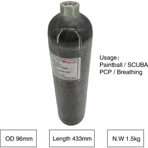 AC10251 Diving Bottle 2L Mini Bottle Dive Hpa 4500Psi Scuba Tank For Underwater Hunting Pcp Air Rifle Airforce Shooting Targets