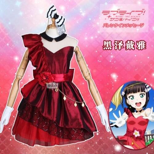 Anime!Lovelive Hop?Stop?Nonstop! Kurosawa Dia Lolita Dress Love Uniform Cosplay Costume Halloween Party Suit Women Free Shipping