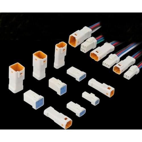 1set Mini-car connector 2p-6p waterproof connector male and female junction terminal plug