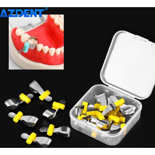 AZDENT Dental Metal Matrices Bands Retainerless Automatrix with Locker Forming Sheet Orthodontic Sectional Contoured