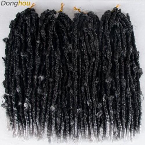 Butterfly Soft Locs Crochet Hair Distressed Butterfly Dreadlocks Hair Pre Looped Short Crochet Bob Butterfly Locs Hair Extension