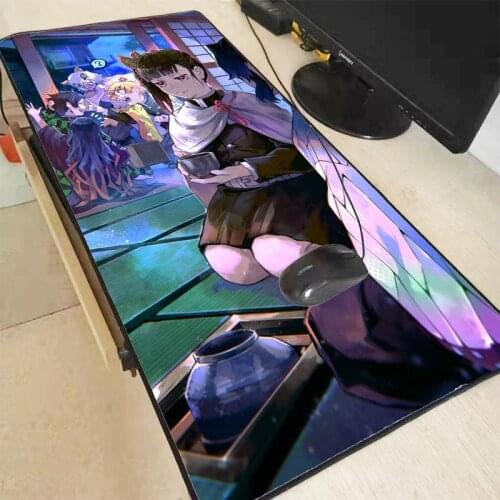 MRGBEST Anime Girl Lying Down Large Mouse Pad Big Computer Gaming pad Natural Rubber with Locking Edge Mat XXL