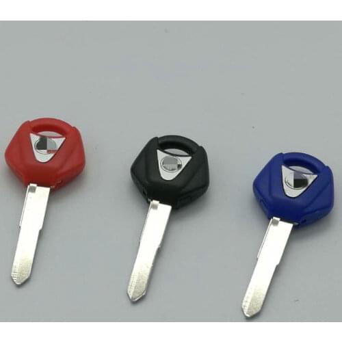 Black / Red / Blue Motorcycle Blank Key Uncut Blade For Yamaha YZF1000 YZF R1 R6 XJR1200 XJR1300 FJR1300 SR400 Motorbike Racer