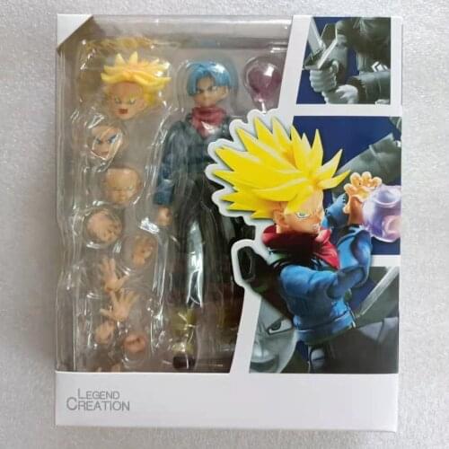 Action Dragon-ball-super SHF Figure Future Trunks Vinyl Doll Change Face Super Saiyan Trunks Gift Toys For Children Collectibles
