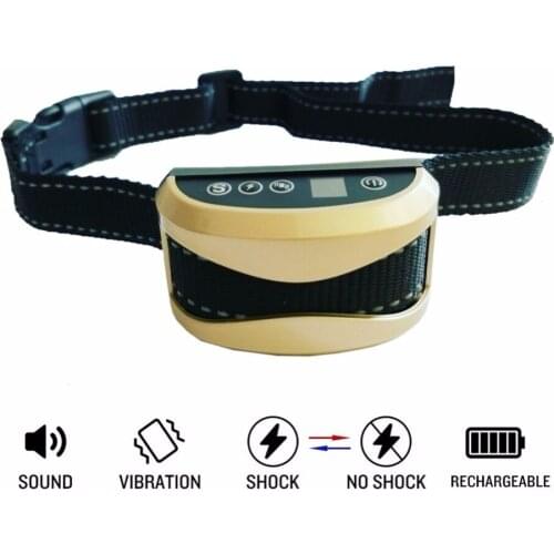 New Stop Electric Safe Set Anti Barking Pet Dog Training Collar Waterproof Rechargeable Dog Training Collars Electronic