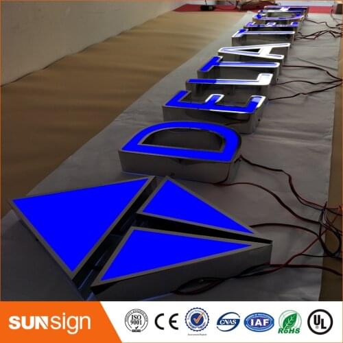 Custom name board designs shop signs storefront sign led frontlit board in mall