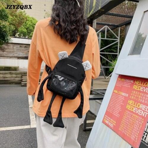 JZYZQBX Nylon Lovely Cartoon Belt Bag Capacity Waterproof Lightness Chest Bag One Shoulder Aslant High Quality Fashion Women Bag