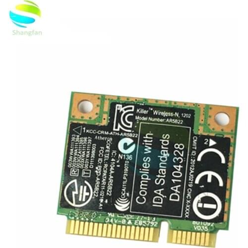 Killer 1202 300Mbps Wireless Atheros AR5B22 Wifi Gaming Network Card Dual Band 802.11a/b/g/n Bluetooth 4.0