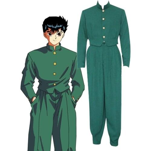 Yu Yu Hakusho Ghost Files Poltergeist Report Spirit Detective Yusuke Urameshi Uniform Outfit Anime Manga Cosplay Costume C012