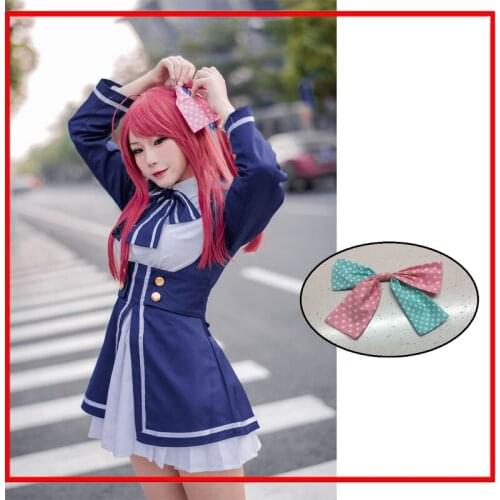 ZOMBIE LAND SAGA Copslay Minamoto Sakura Costume Uniform Girls Women Adult Cartoon Character Costumes Campus Wind Dress