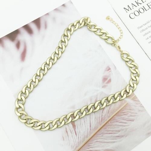 Miami Cuban Chains Necklace For Women Mens Vintage Gold Color Thick Stainless Steel Chunky Necklace Punk Jewelry