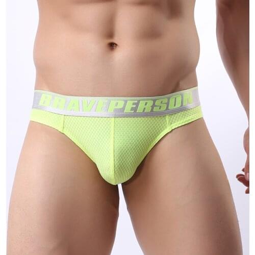 Brave Person Brand Sexy Mens Thongs And G Strings Exotic Jockstrap Gay Tanga Hombre Nylon Low-Rise Mens Thong Underwear