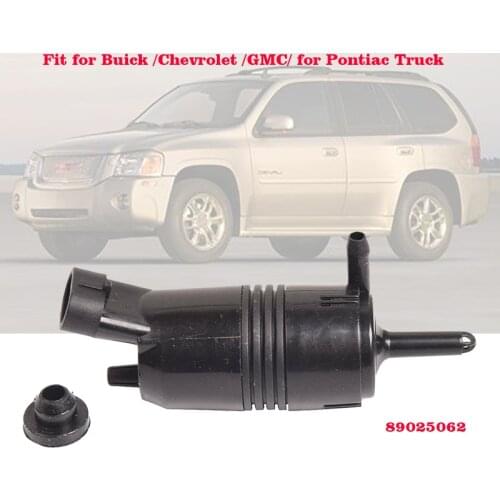 Front Windshield Washer Pump With Grommet For Chevrolet/GMC/Buick Replaces OEM: 22127652 22127653 89025062 89001122