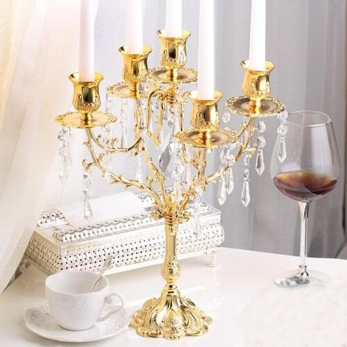 PLYUGO Decorative Crystal Candlesticks
