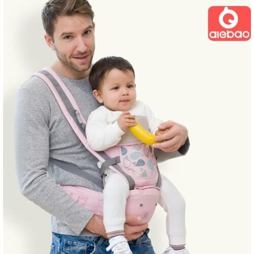 Baby Carrier Infant Ergonomic Hipseat Sling 3 in 1 Front Facing Kangaroo Kids Functional Carrier for Baby Travel 2-48M AEB04
