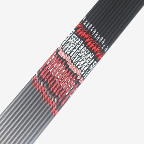 12pcs 32"carbon arrow shafts sp250 300 350 400 ID5.2mm for compounw bow hunting
