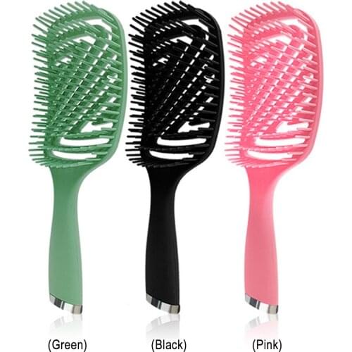 V-shaped Hollow Out Hair Styling Massage Comb Anti-static Hairdressing Curved Combs Prevent Hair Loss Health Care Comb