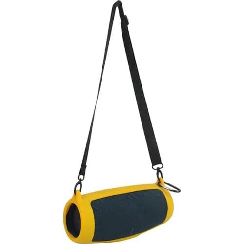 Silica Gel Protective Hardness Dust-proof Bluetooth Speaker Storage Pouch with Shoulder Strap Outdoor Travel for JBL Charge5