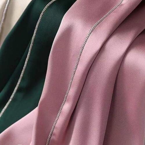 Three acetate satin wide-leg pants womens plus size 2021 autumn and summer new fashion silky high waist draped casual trousers