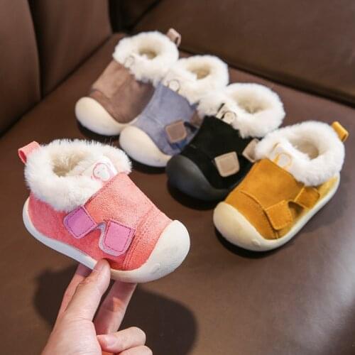 Winter Baby Girls Boys Boots Infant Toddler Shoes Outdoor Soft Bottom Non-Slip Warm Plush Children Cotton Boots Kids Shoes