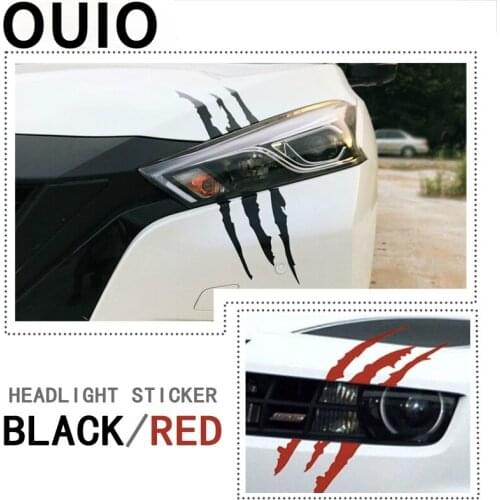 1Pcs 40 x 12cm Car-Styling Scratch Stripe Headlight Stickers For Nissan Juke X-trail Qashqai Opel Astra G Insignia Kia RIO Ceed