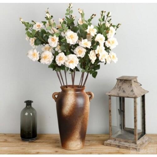 7 heads Iceberg Roses Artificial Flowers Wedding Living room home decoration fake flower 1PCS