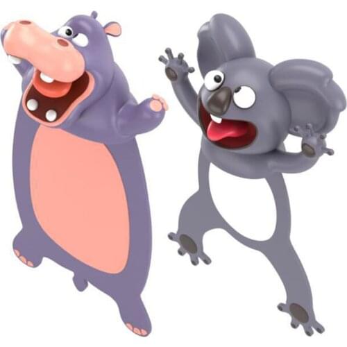 3D Stereo Cartoon Marker Animal Bookmarks Original PVC Material Funny Student School Stationery Children Gift Durable Bookmark
