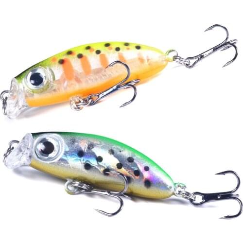 42mm mini 3.1g Sinking Minnow Fishing Lure Artificial Hard Bait Bionic 3D Eyes Wobbler Crankbait Bass Carp Pike Fishing Tackle