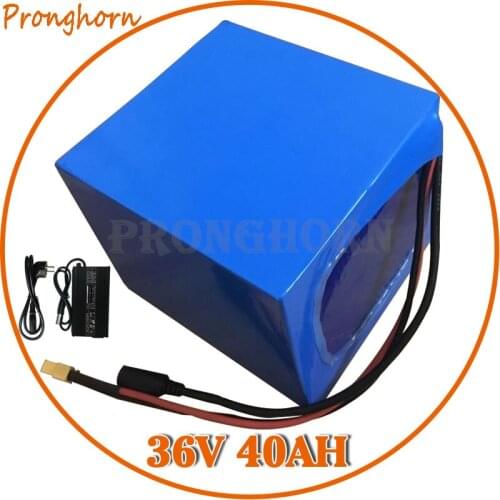 US EU Free Tax 36V Scooter Battery 36V 40Ah Electric Bicycle Battery 36V 40Ah Lithium Battery Pack with 50A BMS+42V 5A Charger
