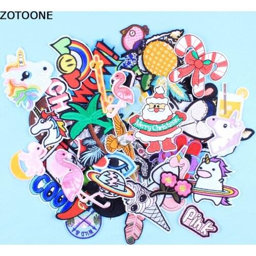 ZOTOONE 30pcs/lot Random Iron on Patch for Clothing Applique Sticker Fashion Patches for Women Lovely Girls Kids DIY Accessory E
