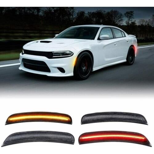 Car Side Markers, Front/Rear Turn Signal Lamp LED Indicator for DODGE CHARGER 2015 2016 2017 2018