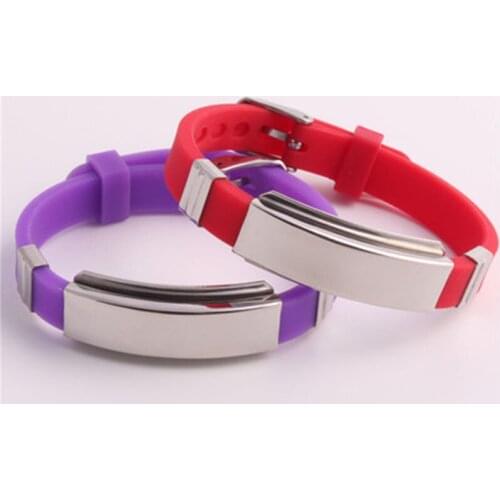 Silicone Couple Bracelet His Queen Her King Punk Best Friend Stainless Steel Couple Bracelet Fashion Jewelry Accessories Gift