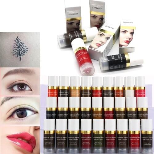 Color selection Tattoo Ink tattoo Permanent Makeup ink Eyebrow Ink Lips Eye Line Tattoo Color Natural Plant 10ML