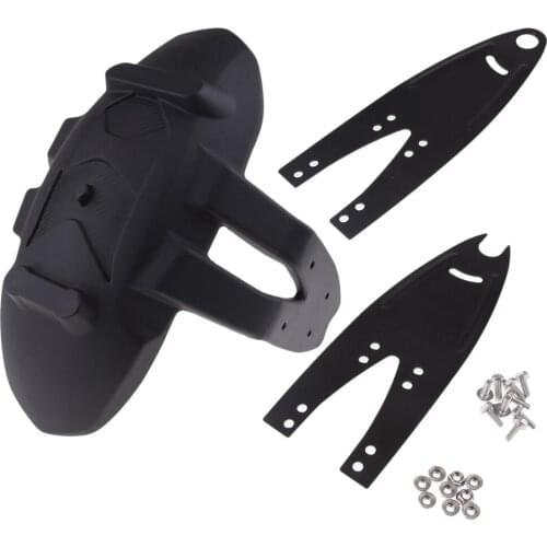 Black Plastic Motorcycle Motorbike Rear Mud Guard With Mount Bracket #003