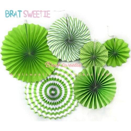 Jungle Party Decorations Dinosaur Safari Green Paper Fans Hanging Paper Crafts for Jungle Theme Boys Birthday Party Supplies