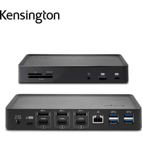 Kensington Original SD4900P Docking Station USB-C Triple 4K DP1.2 PD3.0 60W USB3.1 Dock Type-C Hub 3 in 1 Card Reader for Chrome