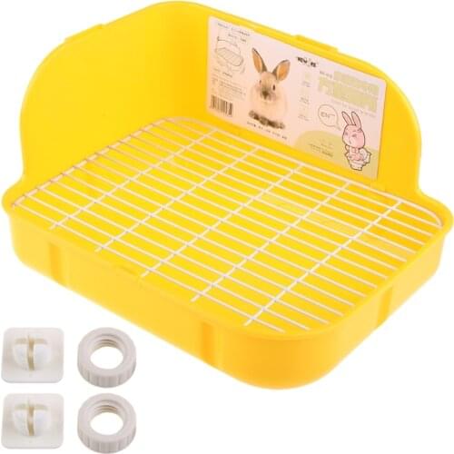 Pet Small Toilet Clean Cage Square Bed Pan Potty Keep Hygiene Bedding Corner Litter Box for Animals Rabbit