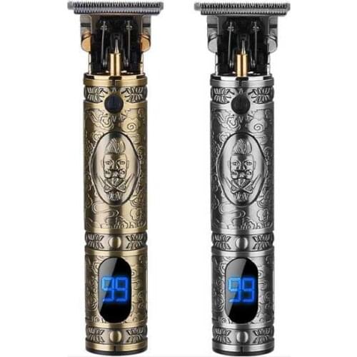 JM hair trimmer LCD USB rechargeable hair clipper haircut machine oilhead clipper white hair carving clipper beard trimmer