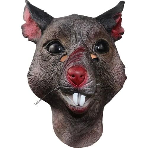 Wounded Mouse Mask Funny Animal Cosplay Costume Props Halloween Animal Carnival Fancy Dress Party Dress Up Headgear