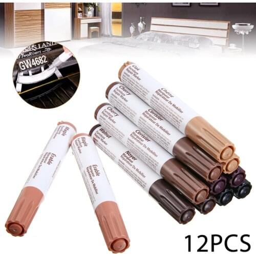 12pcs Furniture Touch Up Kit Markers Filler Sticks Wood Scratches Restore Scratch Patch Paint Pen Repair Wood Glue